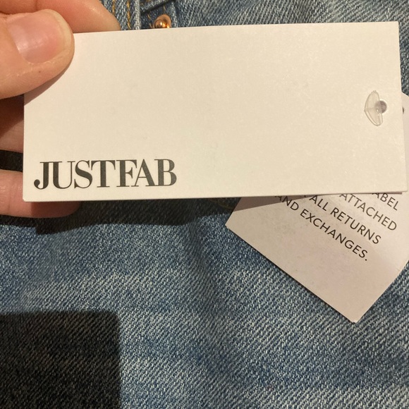 Just Fab mid rise Vintage destroyed straight  jeans. - Picture 3 of 4